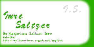 imre saltzer business card